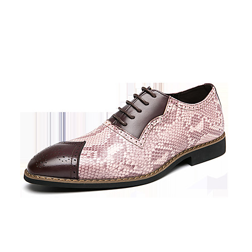

Men's Oxfords Daily Walking Shoes PU Wear Proof Purple Green Fall Spring