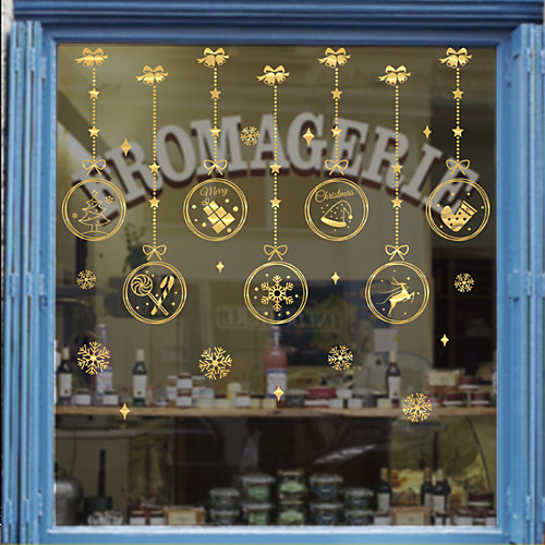 

Christmas Ball Snow Decorated Shop Atmosphere Decorative Window Glass Stickers Creative Christmas Decorations