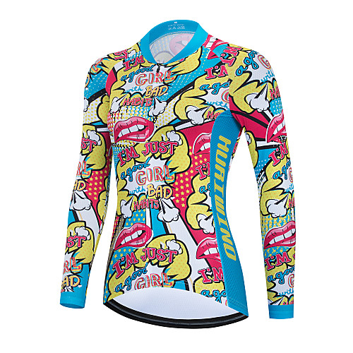 

21Grams Women's Long Sleeve Cycling Jersey Blue Bike Jersey Top Mountain Bike MTB Road Bike Cycling Thermal Warm Breathable Quick Dry Sports Clothing Apparel / Stretchy / Athletic