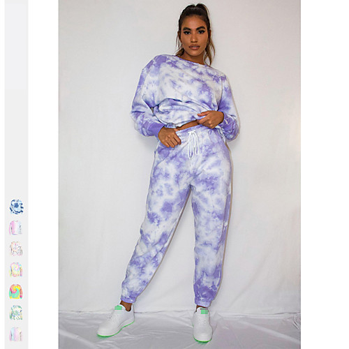 

Women's 2 Piece Tracksuit Sweatsuit Street Athleisure Long Sleeve 2pcs Winter Thermal Warm Breathable Soft Fitness Gym Workout Running Jogging Training Sportswear Normal Outfit Set Clothing Suit