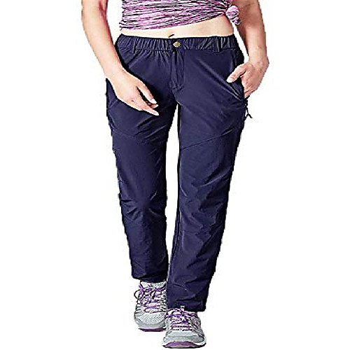 

women& #39;s hiking pants outdoor lightweight quick-drying sportswear travel pants with zipper pocket blue m