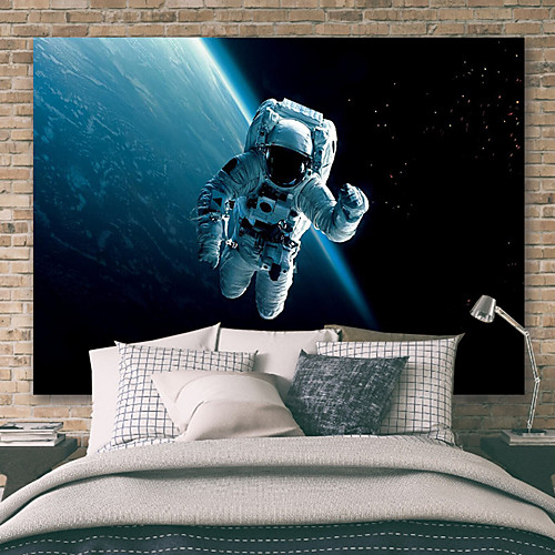 

Wall Tapestry Art Deco Blanket Curtain Picnic Table Cloth Hanging Home Bedroom Living Room Dormitory Decoration Polyester Fiber Astronaut