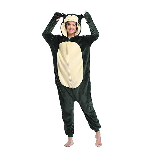 

Adults' Camouflage Kigurumi Pajamas Nightwear Fox Zebra Snorlax Onesie Pajamas Flannel Fabric Orange / Green / Rainbow Cosplay For Men and Women Animal Sleepwear Cartoon Festival / Holiday Costumes