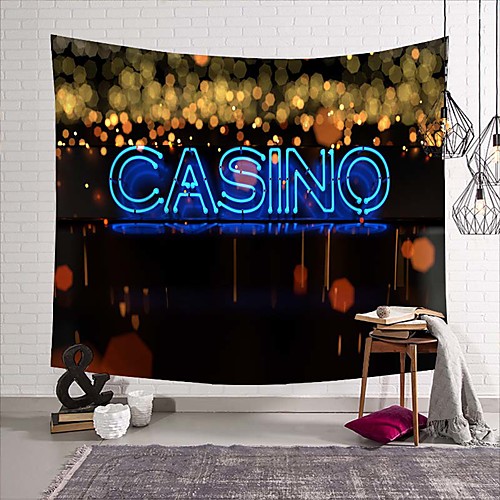 

Wall Tapestry Art Deco Blanket Curtain Picnic Table Cloth Hanging Home Bedroom Living Room Dormitory Decoration Polyester Fiber Still Life Modern Neon English Letters
