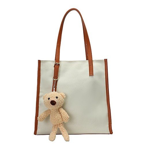 

Women's Bags PU Leather Leather Tote Top Handle Bag Zipper Daily Outdoor Handbags Baguette Bag Earth Yellow Black / White White Black