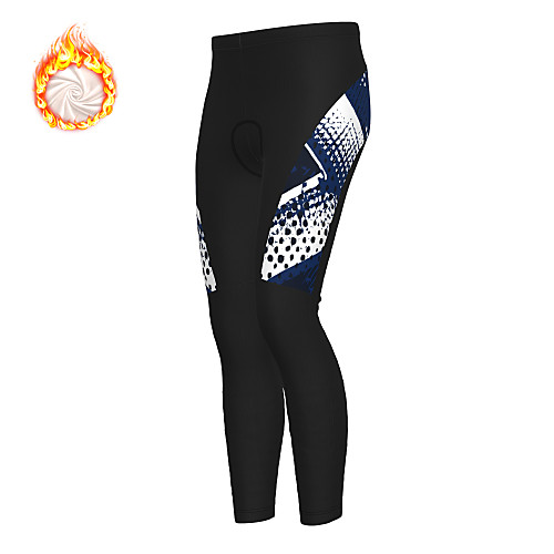

21Grams Men's Cycling Tights Cycling Pants Winter Fleece Bike Tights Padded Shorts / Chamois Pants Thermal Warm Fleece Lining Breathable Sports Black Mountain Bike MTB Road Bike Cycling Clothing