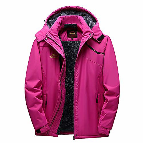 

women's winter outdoor cashmere thickening hoodie sport outdoor assault coat hot pink