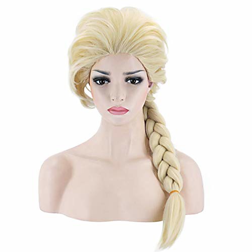 

long braided blonde wigs cosplay wig costume party braid wigs halloween blonde wig (adult size)