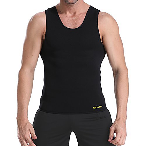 

mens sauna sweat vest for waist trainer, workout tank top gym shirt, weight loss body shaper suit slim corset compression clothes-xl