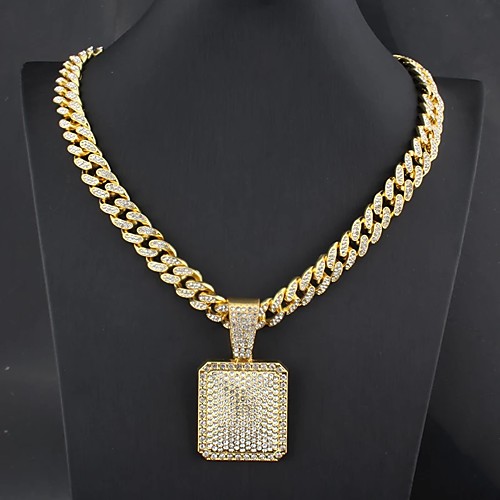 

Men's Boys' Statement Necklace Cuban Link European Alloy Gold 55 cm Necklace Jewelry 1pc For Party Evening Gift Festival
