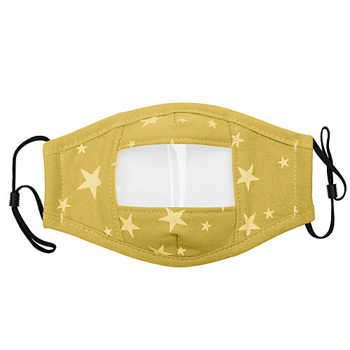 

2 pcs Lip Language Children's Mask Pure Cotton Cloth for The Deaf and Mute See-through Dust Mask Splash Mask