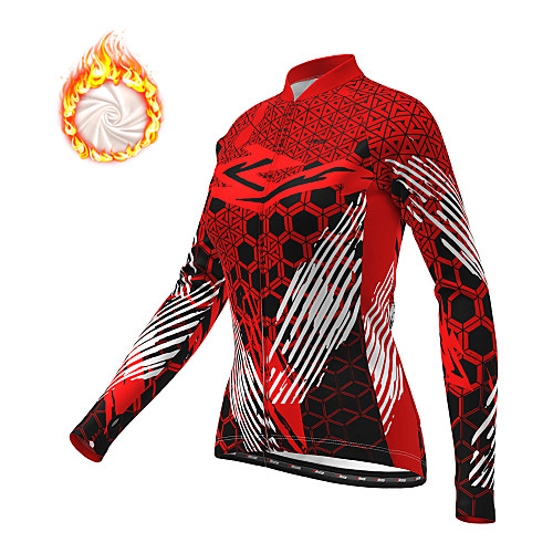 

21Grams Women's Long Sleeve Cycling Jacket Winter Fleece Polyester Yellow Red Blue Bike Jacket Top Mountain Bike MTB Road Bike Cycling Thermal Warm Fleece Lining Breathable Sports Clothing Apparel