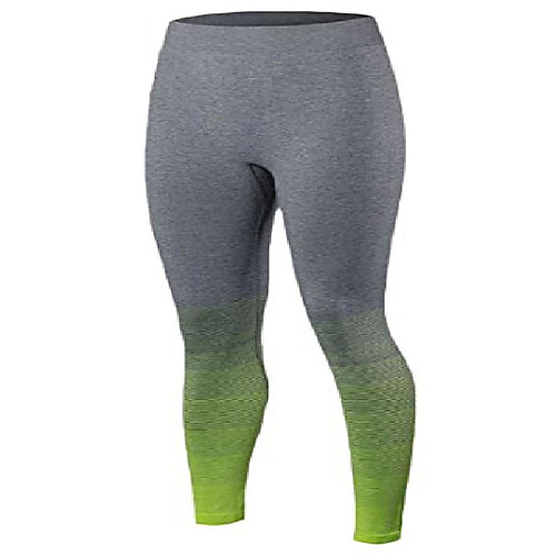 

women's gradients seamless yoga sport pants tights green m