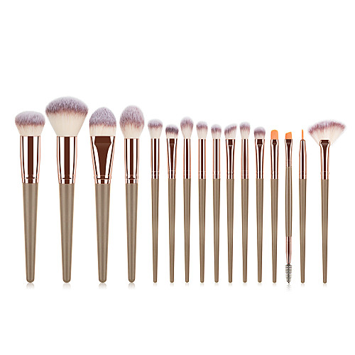 

Professional Makeup Brushes 16pcs Soft Full Coverage Lovely Comfy Plastic for Makeup Tools Eyeliner Brush Blush Brush Foundation Brush Makeup Brush Lip Brush Lash Brush Eyebrow Brush