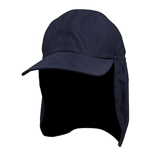 

brushed microfiber cap with flap, one size, navy