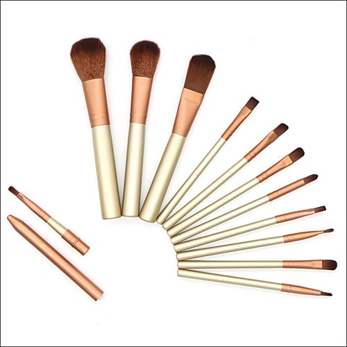 

Professional Makeup Brushes 12pcs Full Coverage Aluminium Alloy 7005 for Makeup Brush