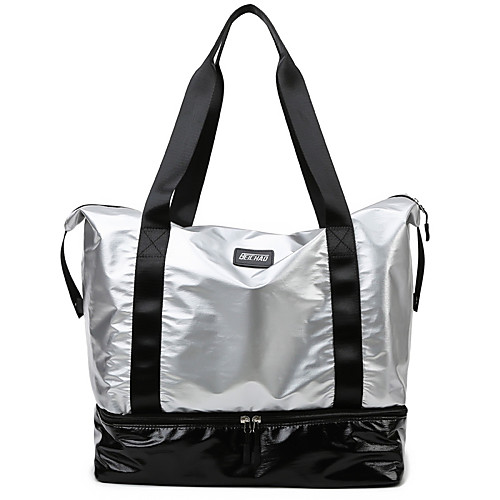 

Unisex Large Capacity Waterproof Walking Sports Oxford Cloth Travel Bag Gym Bag Buttons Zipper Color Block Practice Outdoor Handbags Black Grey Black Red Navy Blue