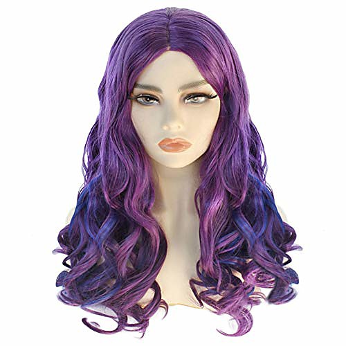 

anogol wig caplong natural wavy purple wig for women comic synthetic wig for anime
