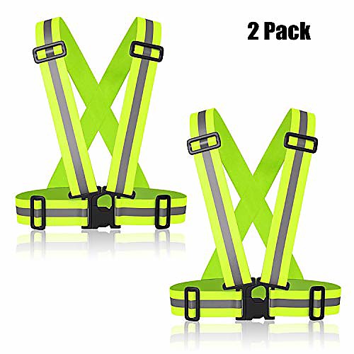 

reflective bands for wrist, arm, ankle, leg, high visibility reflective running gear for men and women, safety reflective straps bracelets for night running, cycling, walking.