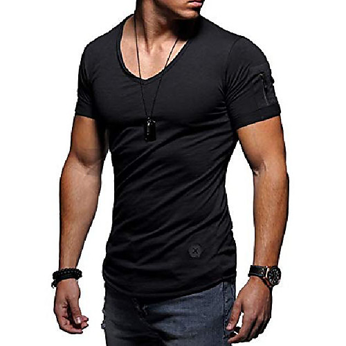 

mens solid color short shirts - summer slim fit tops fashion blouse black 2xl