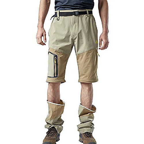 

mens spring summer removable camping running stretch work pants khaki xl