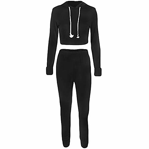 

women casual tracksuit side stripe 2 piece pant hoodies winter twin