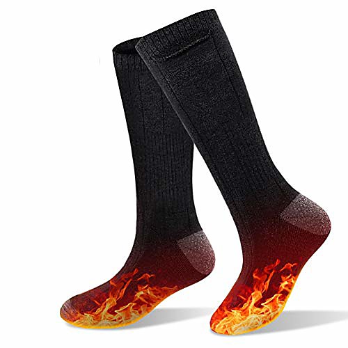 

heated socks,heating socks for men/women 3.7v 4500mah, electric heated socks with 3 modes,rechargeable battery warm socks for outdoor sports skiing/camping/hiking/fishing (black, 2200mah)