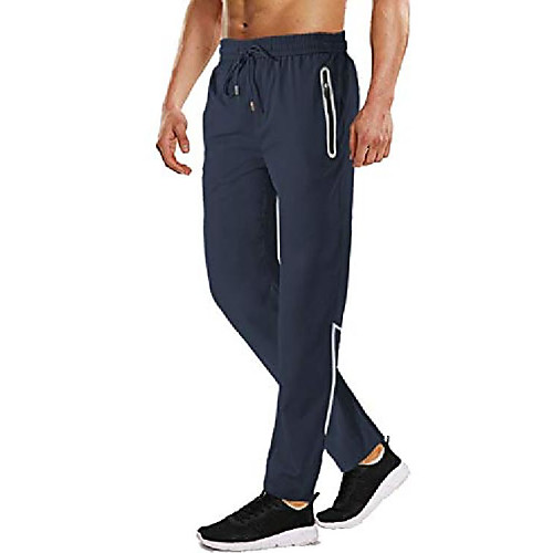 

mens sport hiking pants quick dry outdoor workout sweatpants breathable stretch pants drawstring pants navy