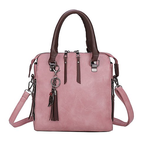 

Women's Bags Top Handle Bag Date Office & Career 2021 Handbags Black Red Blushing Pink Dark Gray