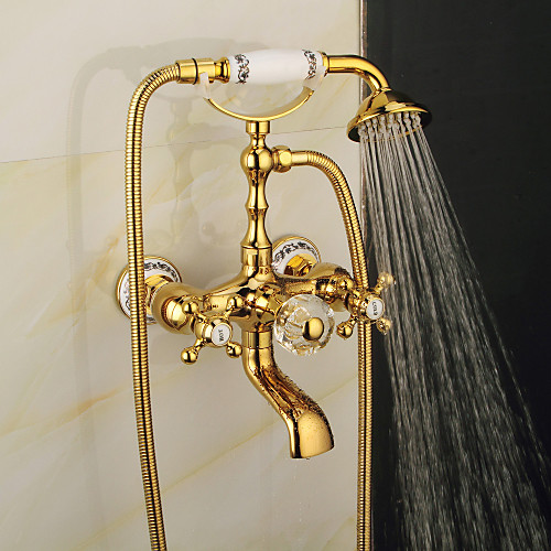 

Bathtub Faucet - Contemporary Electroplated Wall Installation Ceramic Valve Bath Shower Mixer Taps