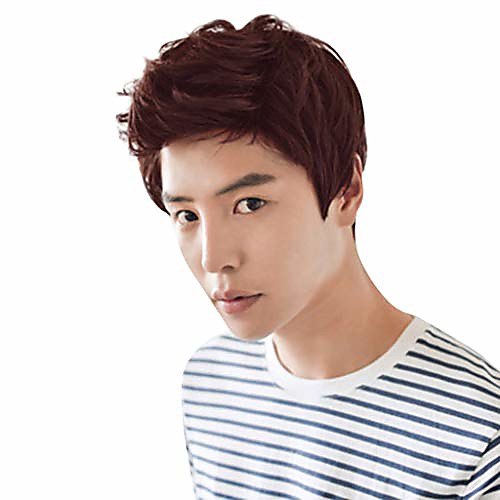 

mens short wigs, man male brown black handsome cool wig (brown b)
