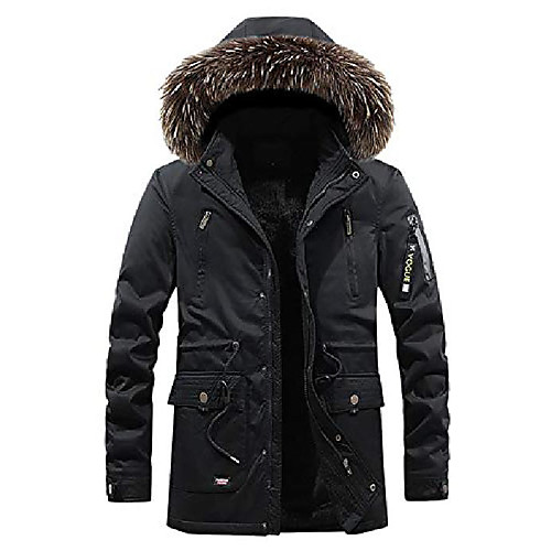 

Men's Solid Color Fall Coat Regular Daily Wear Cotton Coat Tops Natural yellow