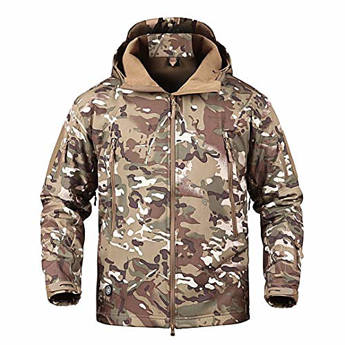 

Hunting Jacket Outdoor Thermal Warm Waterproof Windproof Wear Resistance Coat Top Camping / Hiking Hunting Fishing Jungle camouflage Desert Camouflage Army Yellow