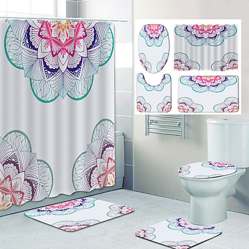 

Mandala Pattern PrintingBathroom Shower Curtain Leisure Toilet Four-Piece Design