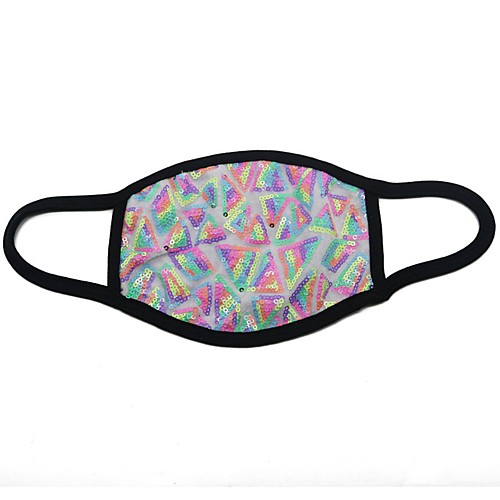

2 Pcs Personality Sequin Cotton Mask Fashion Dust Proof Sunscreen Mask Washable Filter Sequin Mask
