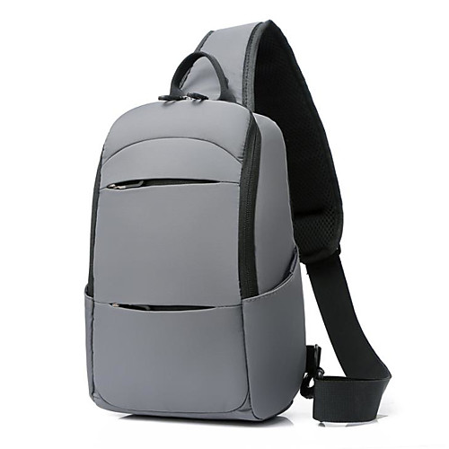 

Men's Bags Polyester Sling Shoulder Bag Chest Bag Zipper Fashion Date Office & Career Baguette Bag MessengerBag Black Blue Gray