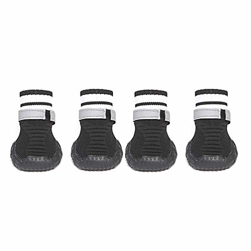 

pets shoes, wear resistant reflective pet shoes with magic paste warm breathable protector for small medium large dogs - s