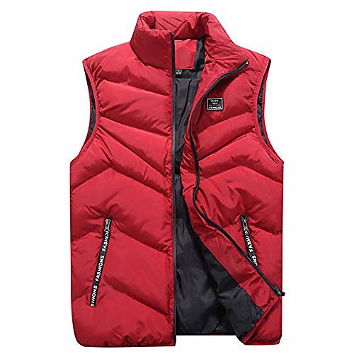 

men autumn winter warm stand collar sleeveless vest coat casual pure color waistcoat vests jacket top coat m-4xl