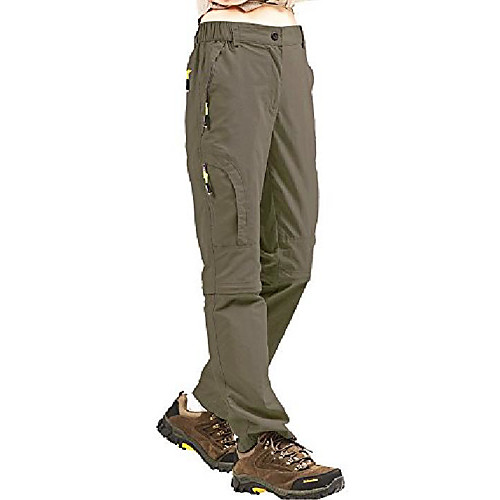 

women& #39;s athletic convertible cargo durable trousers,quick drying pants lightweight outdoor shorts hiking travel camping #6601f khaki-3xl 37-38