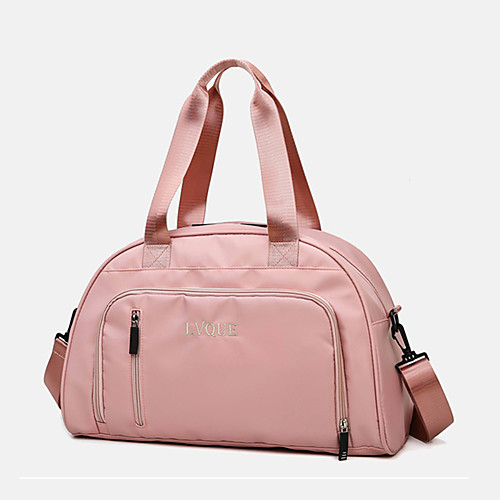 

Unisex Large Capacity Waterproof Walking Sports Oxford Cloth Travel Bag Gym Bag Zipper Solid Color Practice Outdoor Handbags Black Red Pink Green