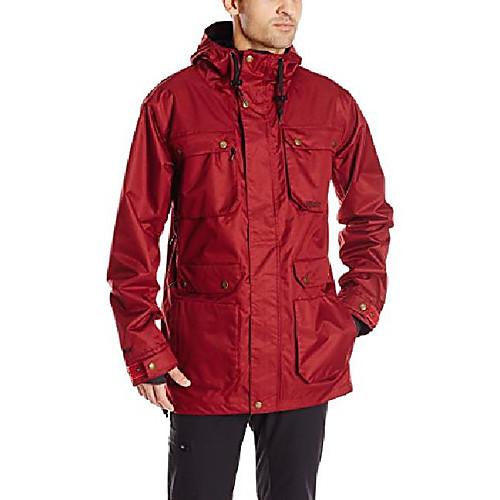 

men's ab/bc snow skiing jacket, oxblood, small