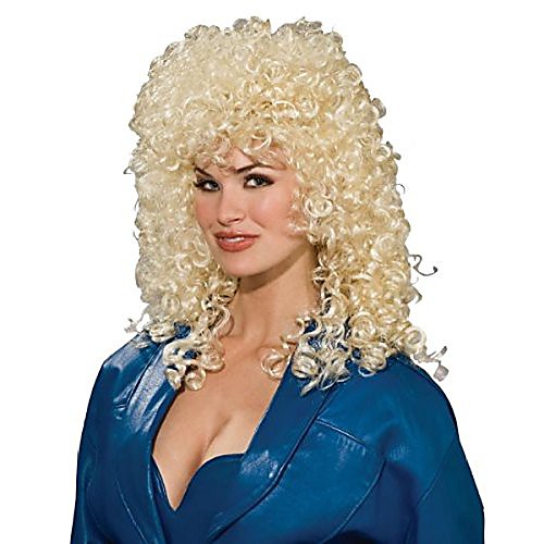 

80s wild curl blonde wig