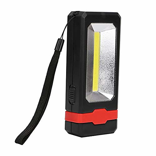 

portable led work light fashion flashlight cob solar led rechargeable work light magnet flashlight torch for camping hiking (red)