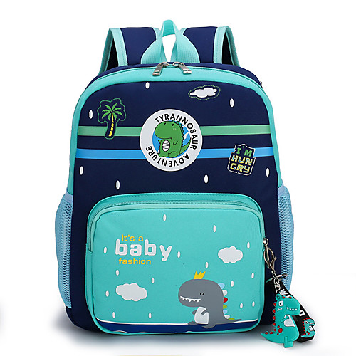 

Boys' Girls' Oxford Cloth Commuter Backpack Large Capacity Waterproof Zipper Character Animal School Daily Blue Red Yellow Green
