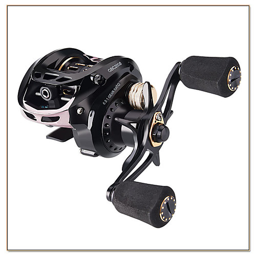 

Fishing Reel Baitcasting Reel 6.5:1 Gear Ratio 7 Ball Bearings Adjustable for Sea Fishing / Freshwater Fishing / Trolling & Boat Fishing