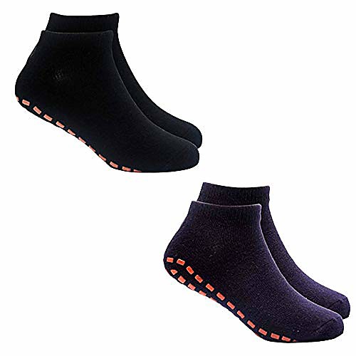 

womens barre socks mens non slip socks with grip for yoga pilates workout 2 pair
