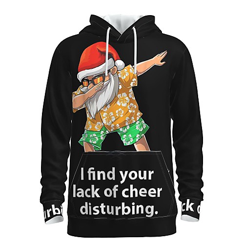 

Men's Pullover Hoodie Sweatshirt Graphic 3D Ugly Christmas Front Pocket Christmas Daily 3D Print 3D Print Christmas Hoodies Sweatshirts Black