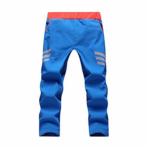 

kids boys girls waterproof outdoor hiking pants warm fleece lined blue 3xl(170cm)