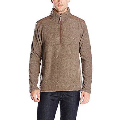 

men's peak pullover 1/2 zip jacket (oak brown), large