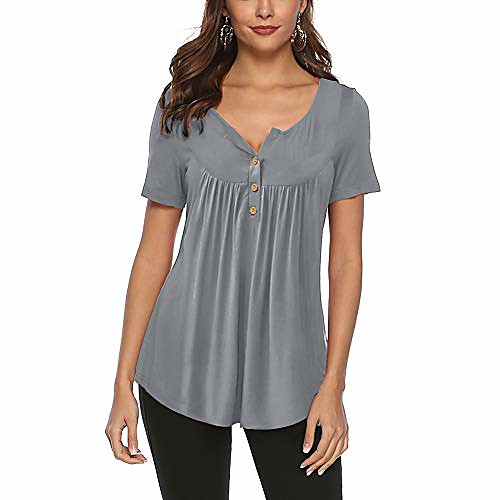 

women's long sleeve tops - casual shirts button up tunic blouses